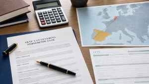 Nederlandse woningdocumenten en Spaanse belastingaangifte bij uitleg over verkoopwinst op vastgoed na emigratie naar Spanje